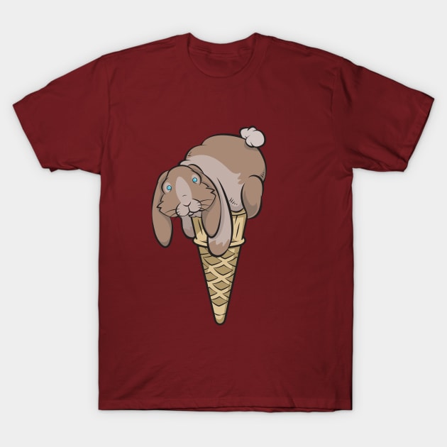 Brown Rabbit Ice Cream T-Shirt by rycotokyo81